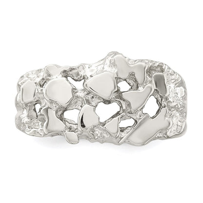 Sterlingsilber Herren Nugget Ring