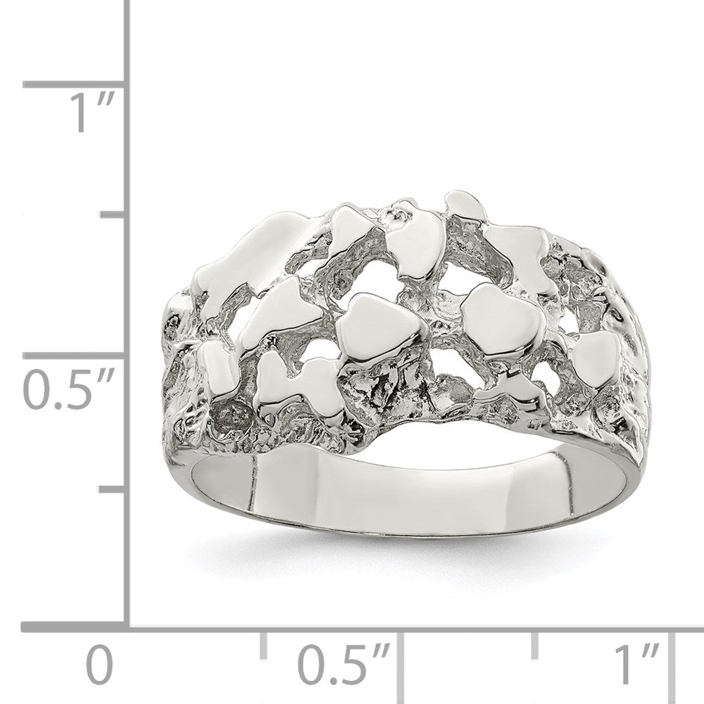 Sterlingsilber Herren Nugget Ring
