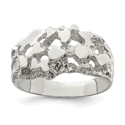 Sterlingsilber Herren Nugget Ring