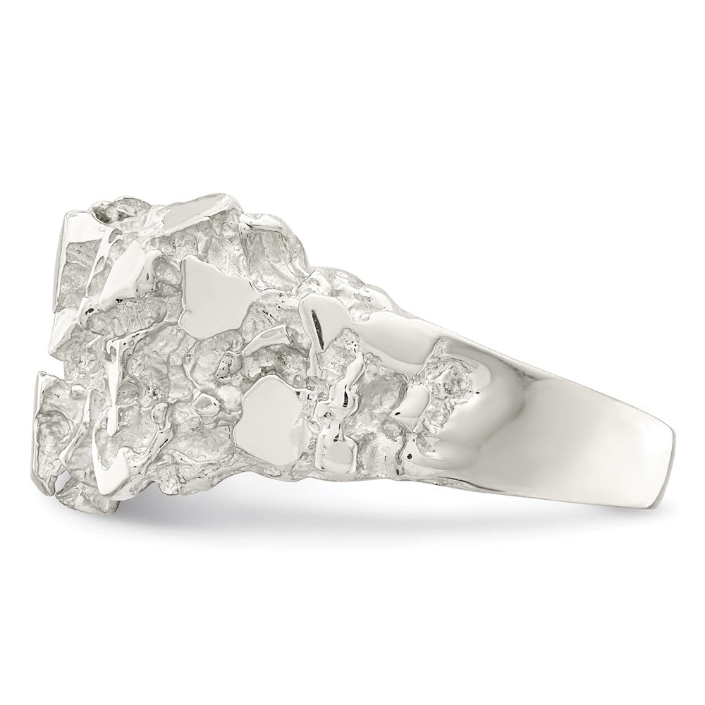 Sterlingsilber Herren Nugget Ring