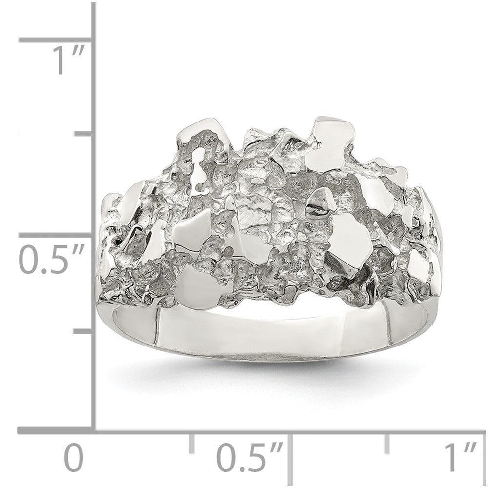 Sterlingsilber Herren Nugget Ring