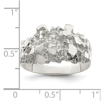 Sterlingsilber Herren Nugget Ring