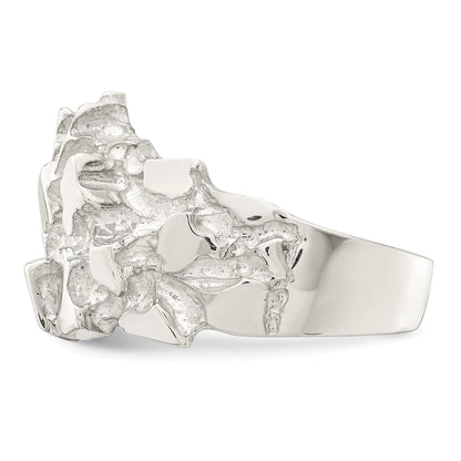 Sterlingsilber Herren Nugget Ring