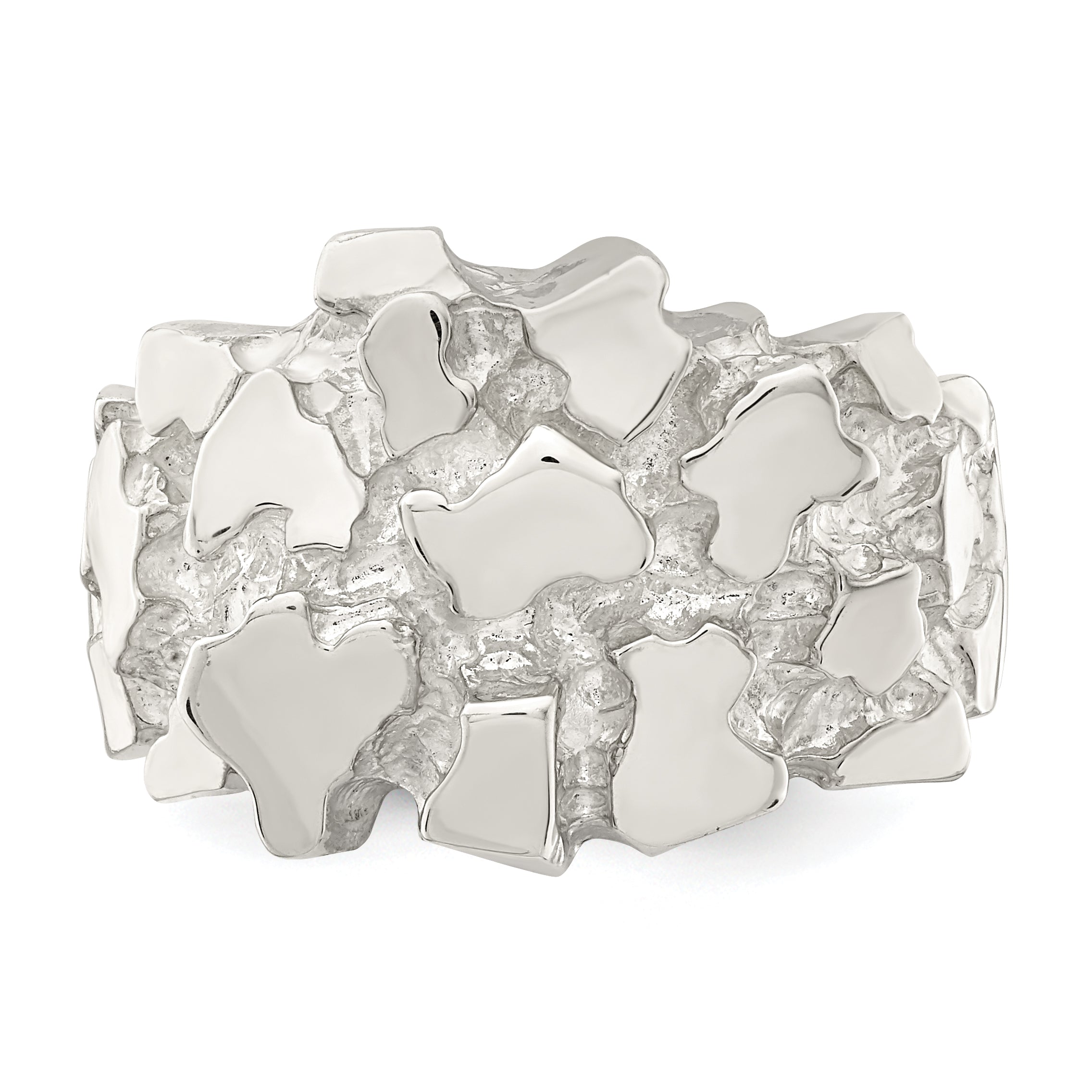 Sterlingsilber Herren Nugget Ring