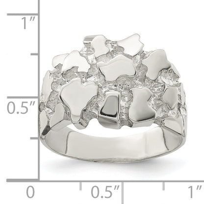 Sterlingsilber Herren Nugget Ring