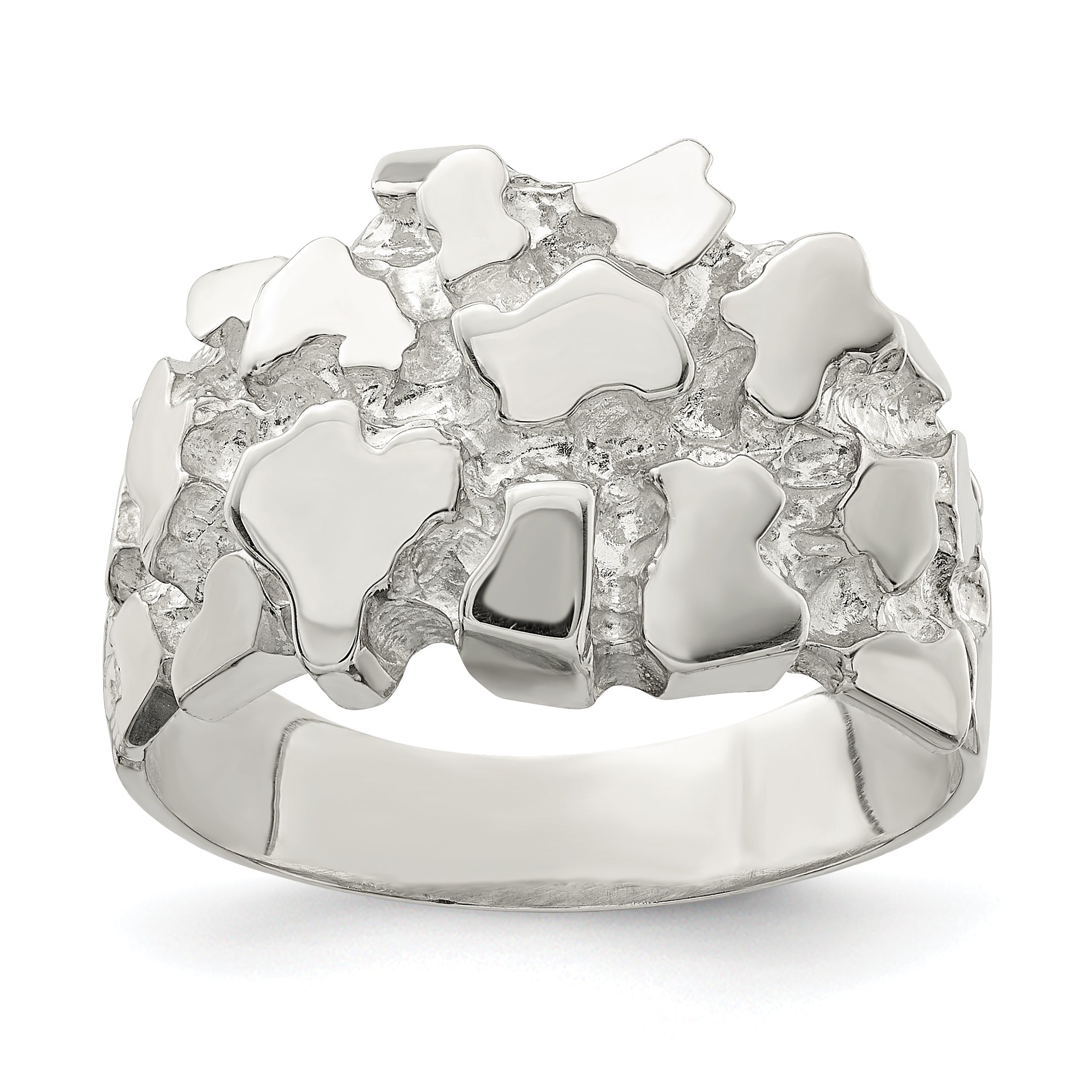 Sterlingsilber Herren Nugget Ring