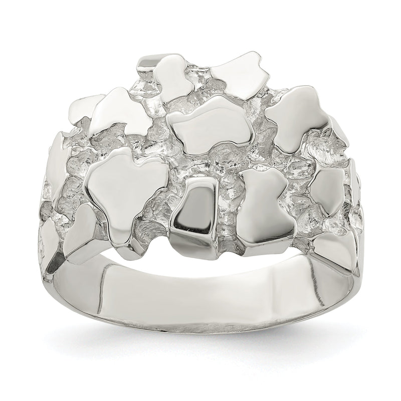Sterlingsilber Herren Nugget Ring