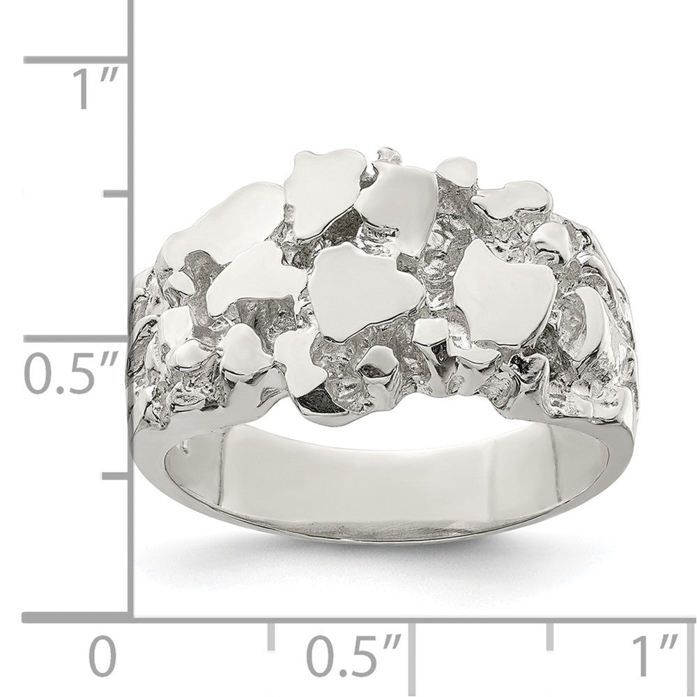 Sterlingsilber Herren Nugget Ring