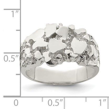 Sterlingsilber Herren Nugget Ring