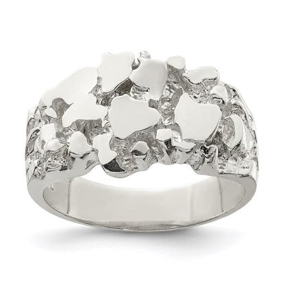 Sterlingsilber Herren Nugget Ring