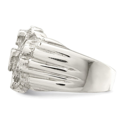 Sterlingsilber Herren Nugget Ring
