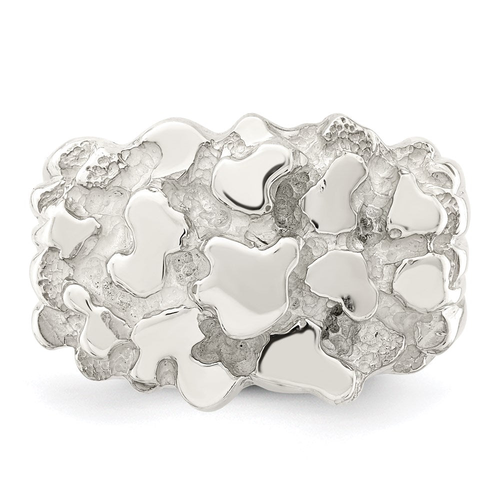 Sterlingsilber Herren Nugget Ring