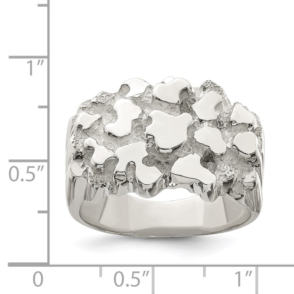 Sterlingsilber Herren Nugget Ring