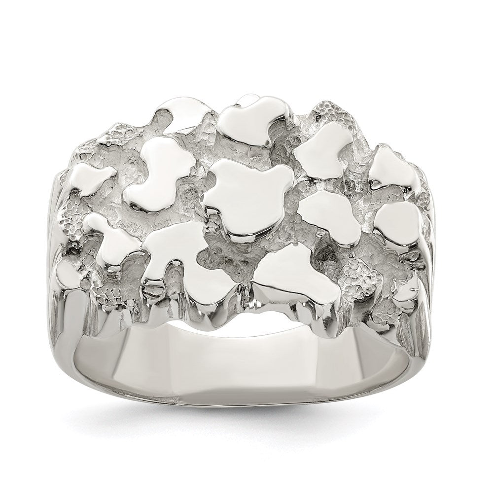 Sterlingsilber Herren Nugget Ring