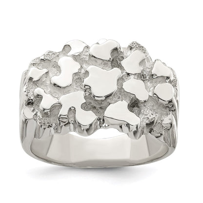 Sterlingsilber Herren Nugget Ring