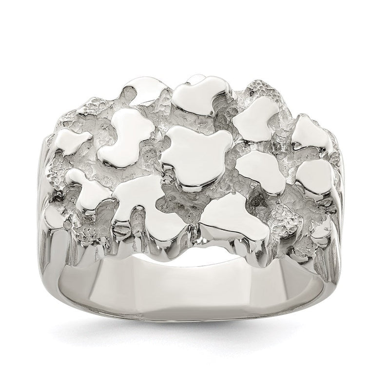 Sterlingsilber Herren Nugget Ring