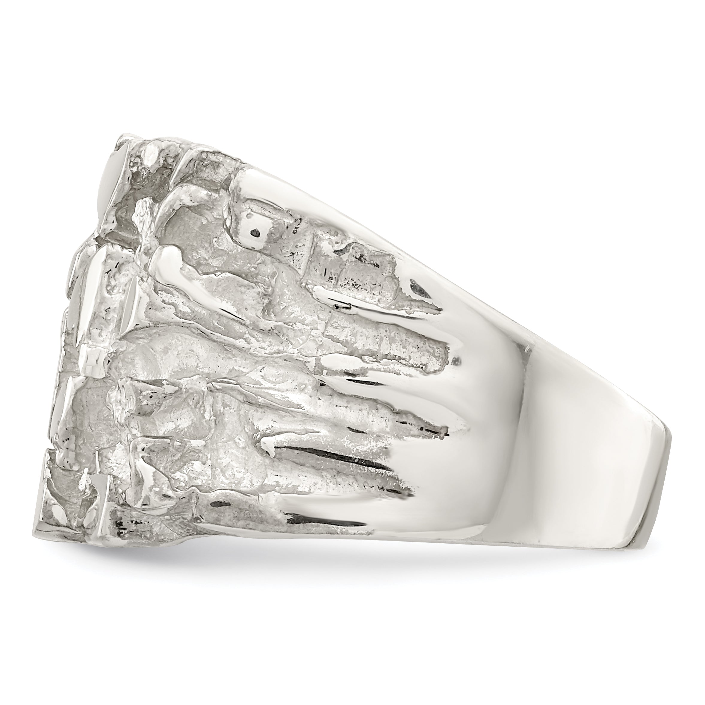 Sterlingsilber Herren Nugget Ring