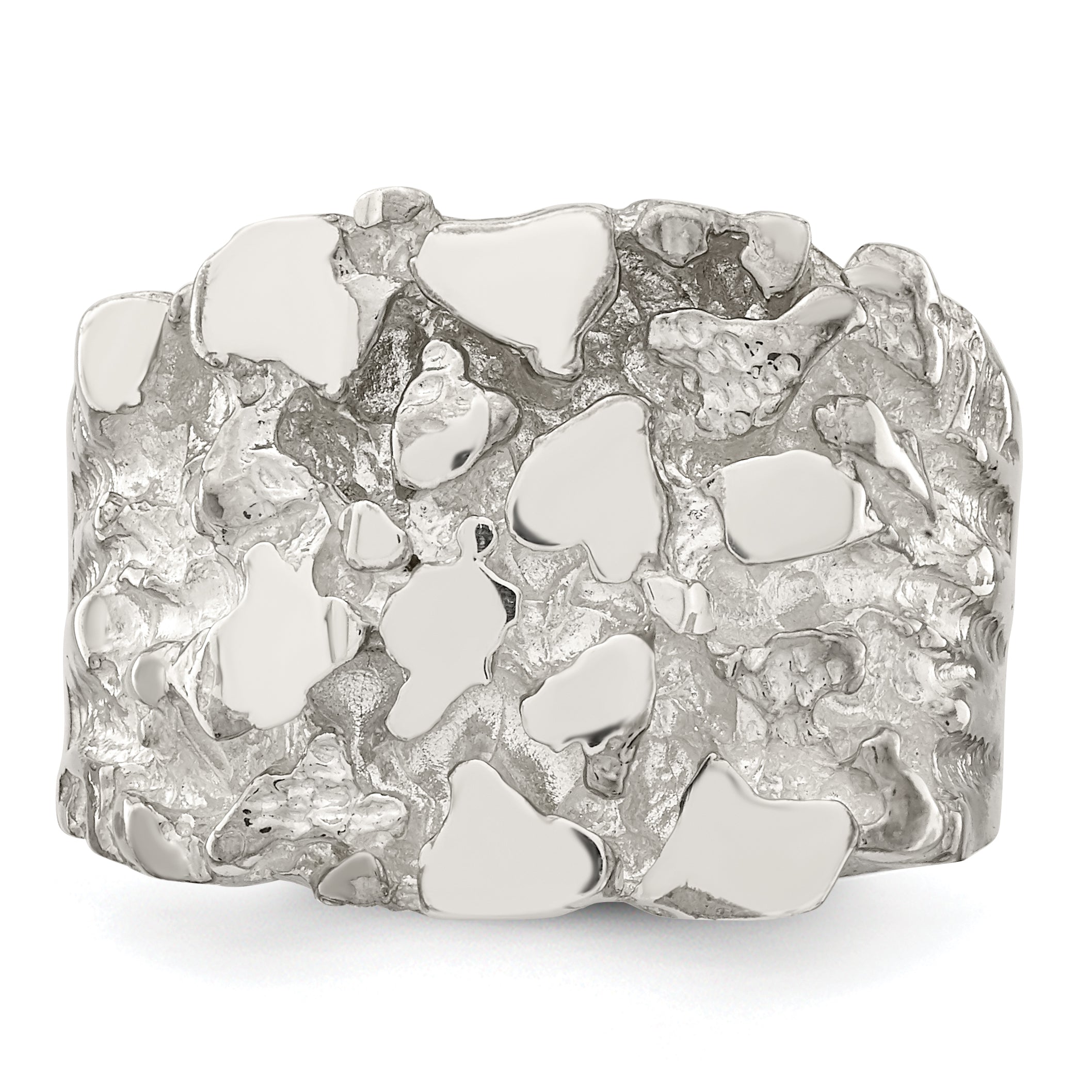Sterlingsilber Herren Nugget Ring