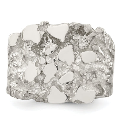 Sterlingsilber Herren Nugget Ring