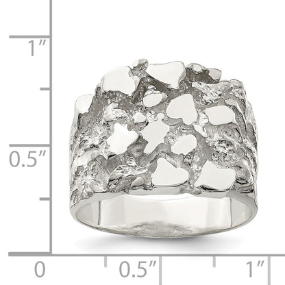 Sterlingsilber Herren Nugget Ring