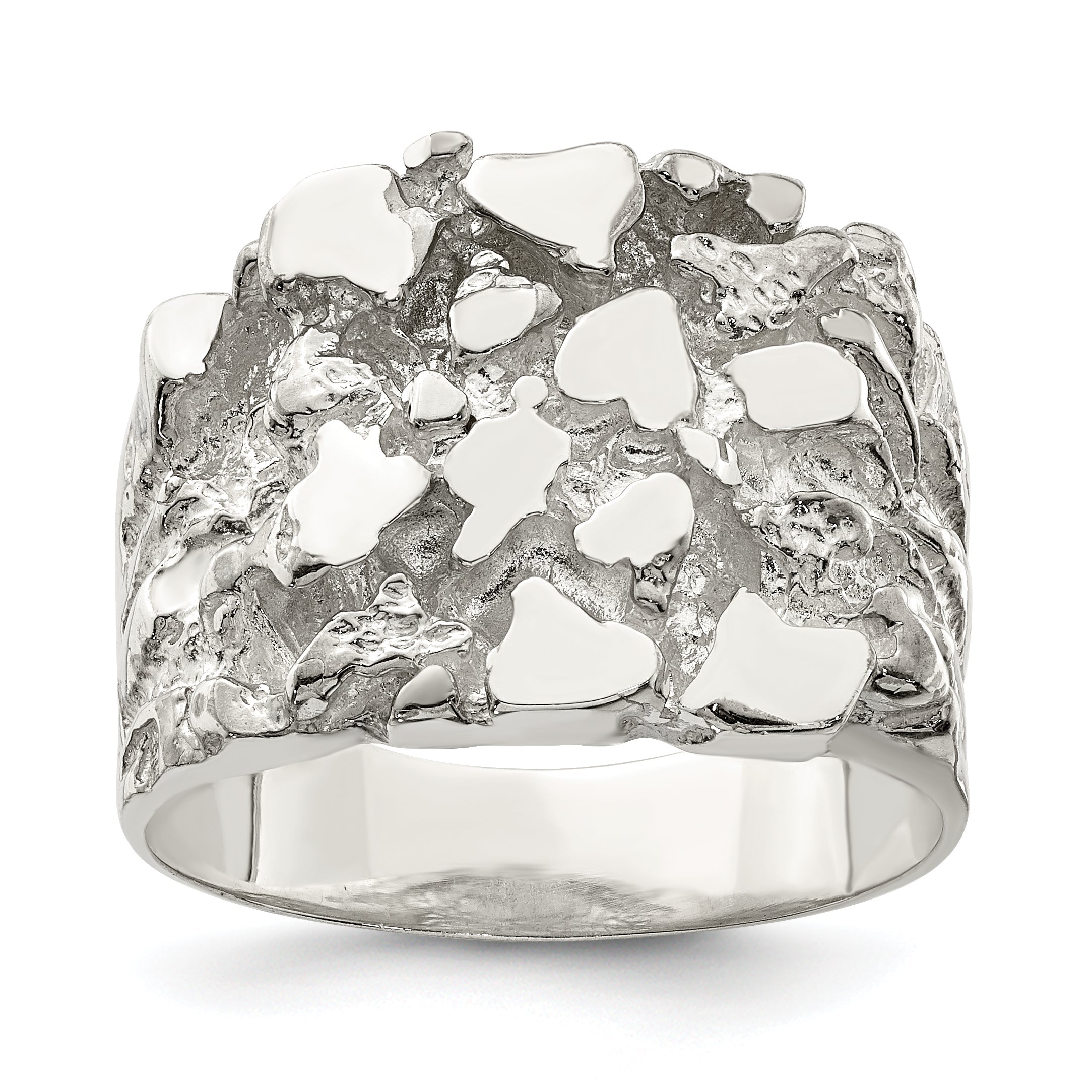 Sterlingsilber Herren Nugget Ring