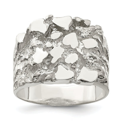 Sterlingsilber Herren Nugget Ring