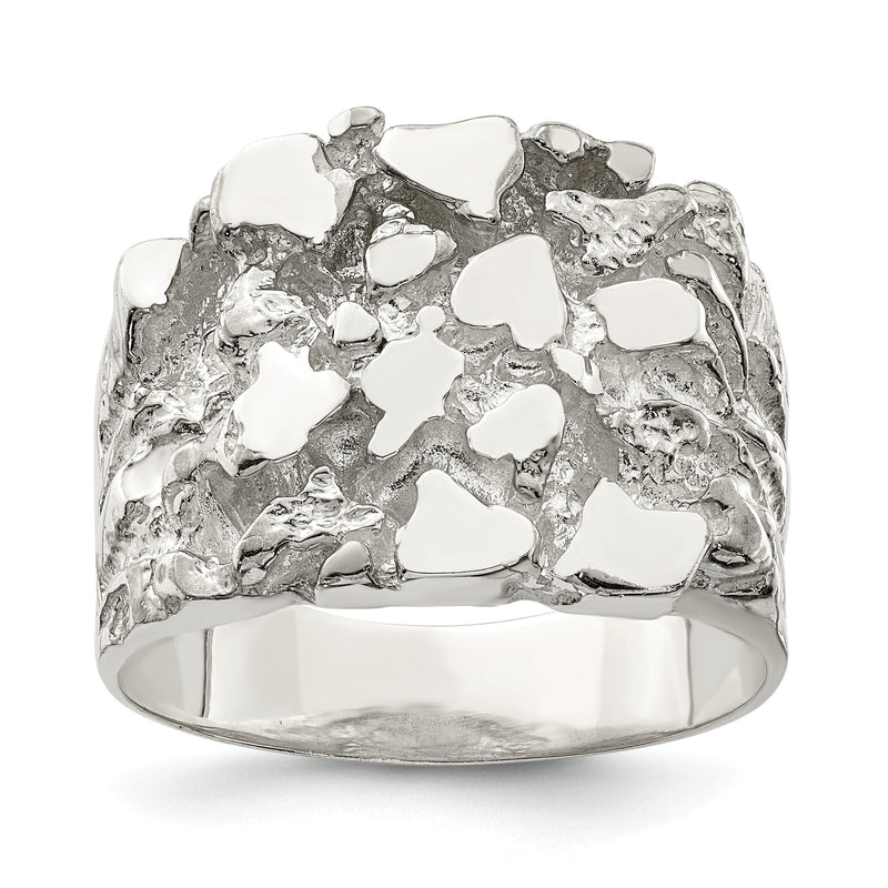 Sterlingsilber Herren Nugget Ring