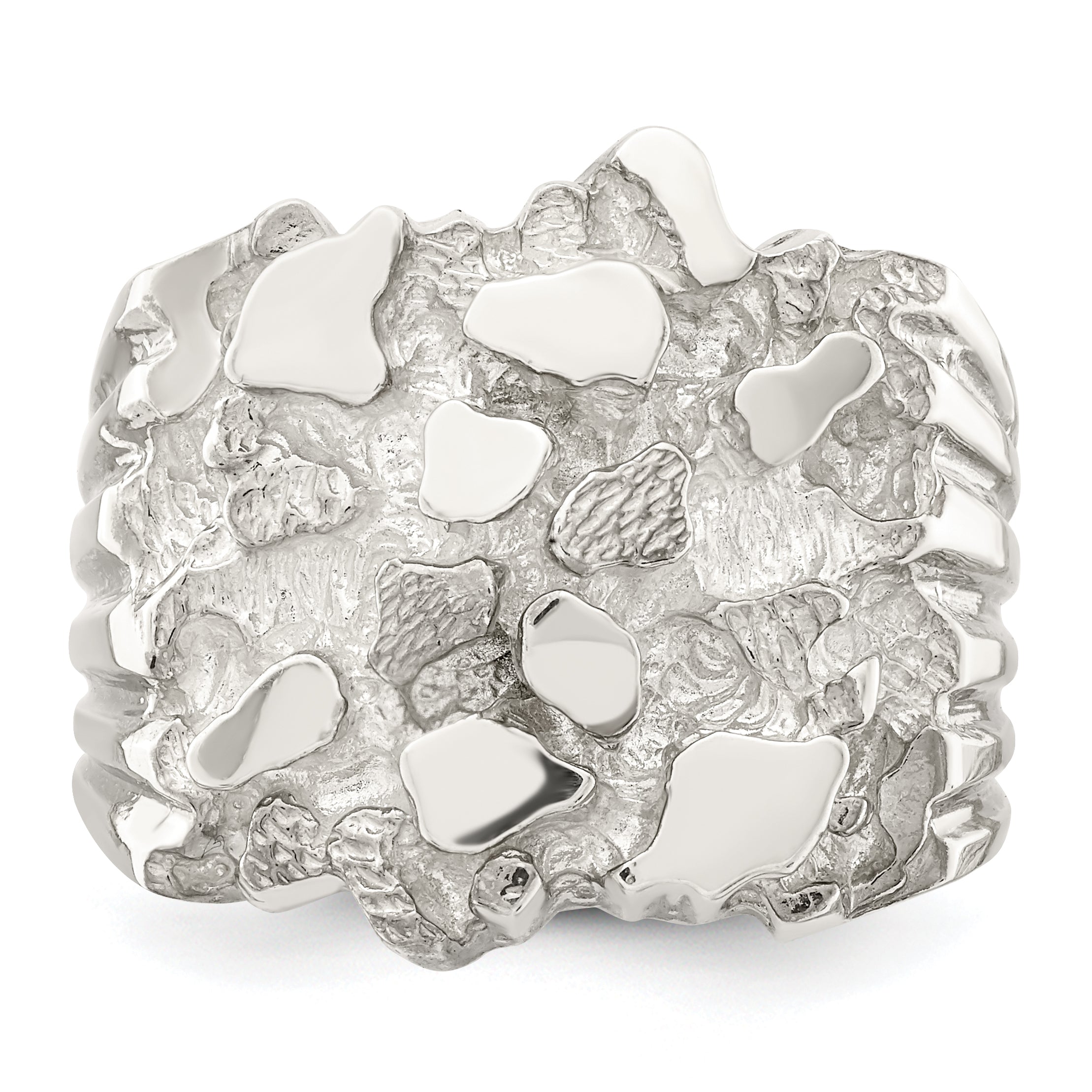 Sterlingsilber Herren Nugget Ring