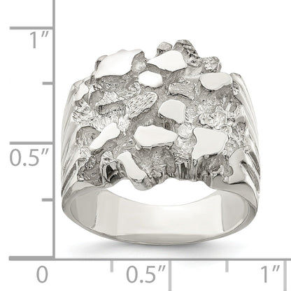 Sterlingsilber Herren Nugget Ring