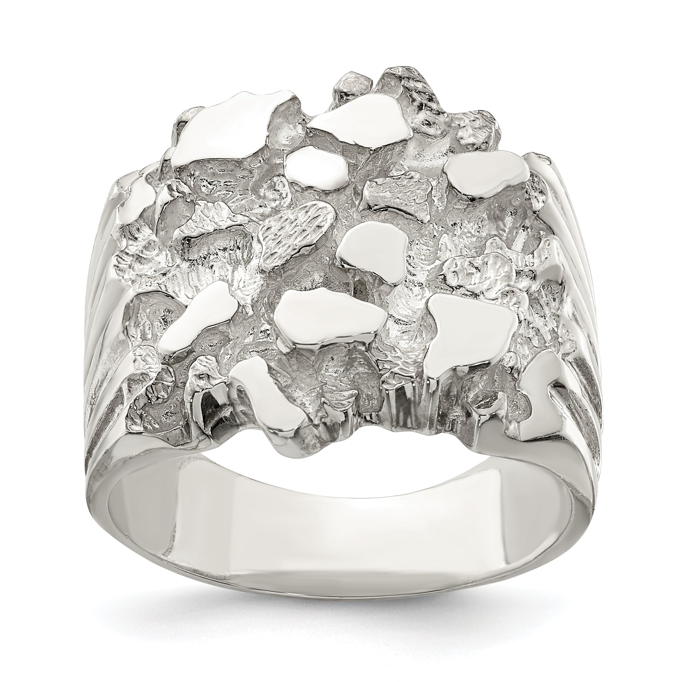 Sterlingsilber Herren Nugget Ring