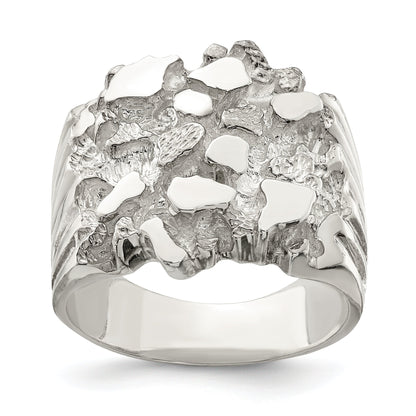 Sterlingsilber Herren Nugget Ring