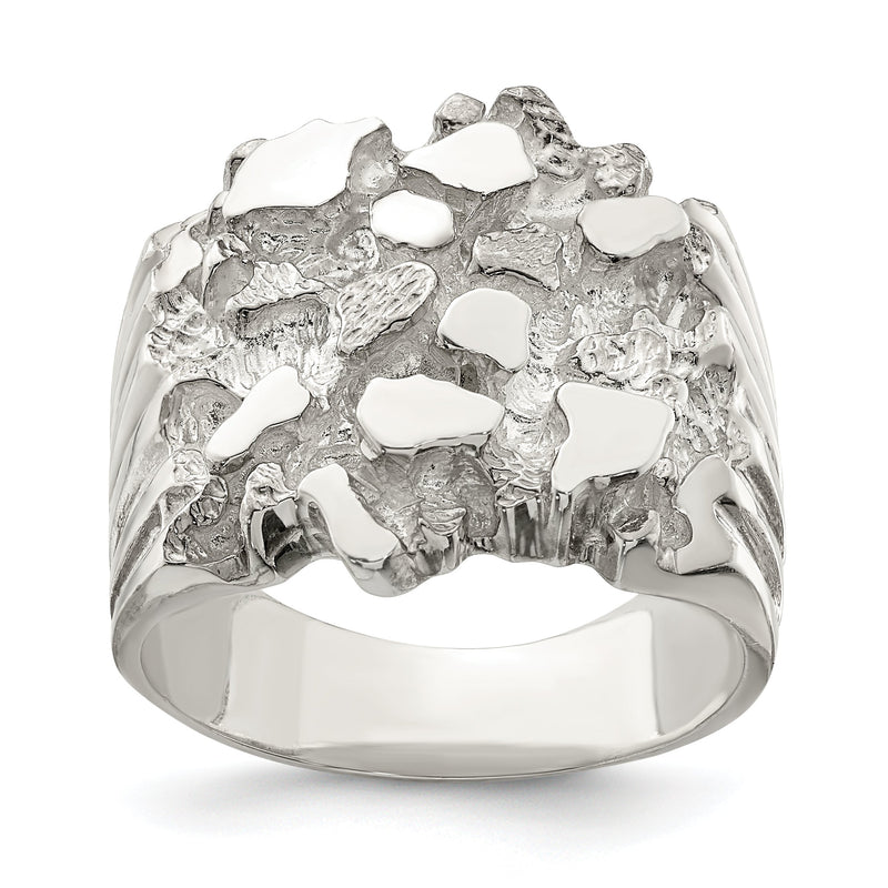 Sterlingsilber Herren Nugget Ring
