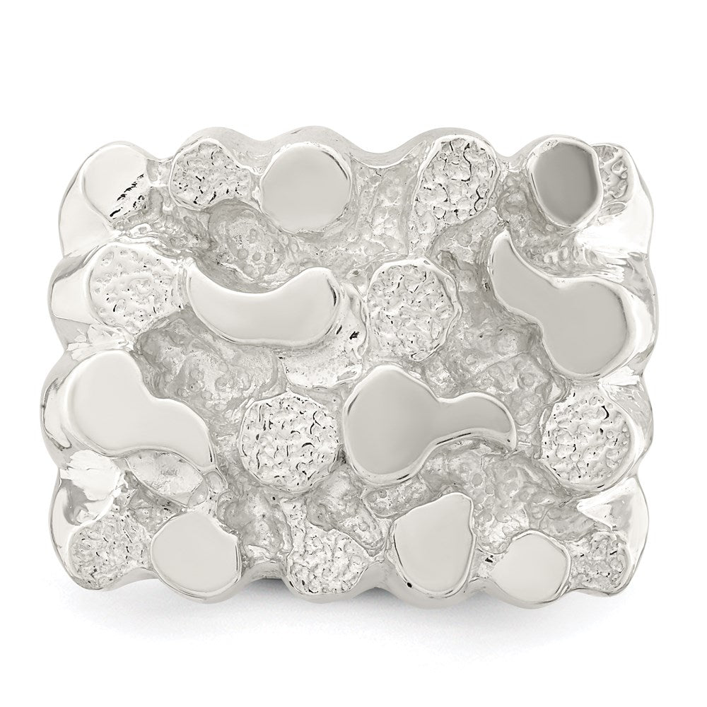 Sterlingsilber Herren Nugget Ring