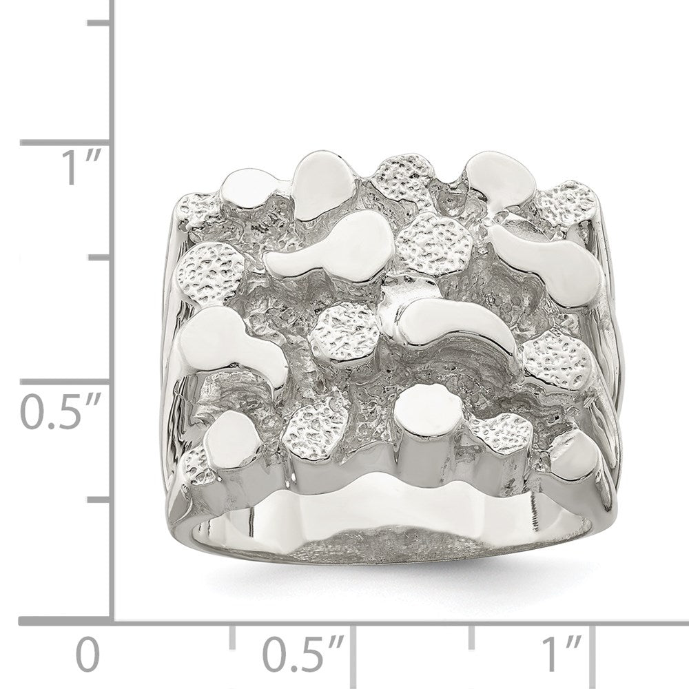 Sterlingsilber Herren Nugget Ring