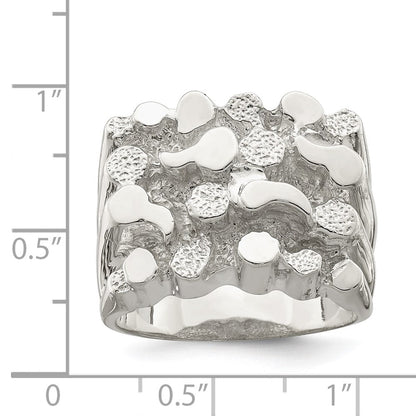 Sterlingsilber Herren Nugget Ring