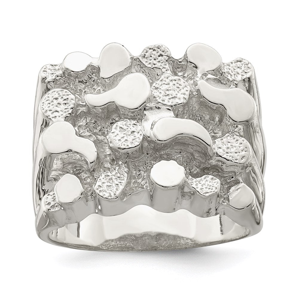 Sterlingsilber Herren Nugget Ring