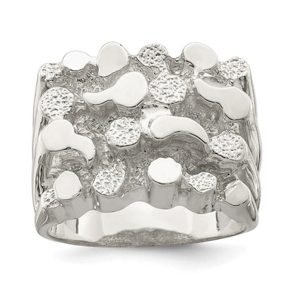 Sterlingsilber Herren Nugget Ring