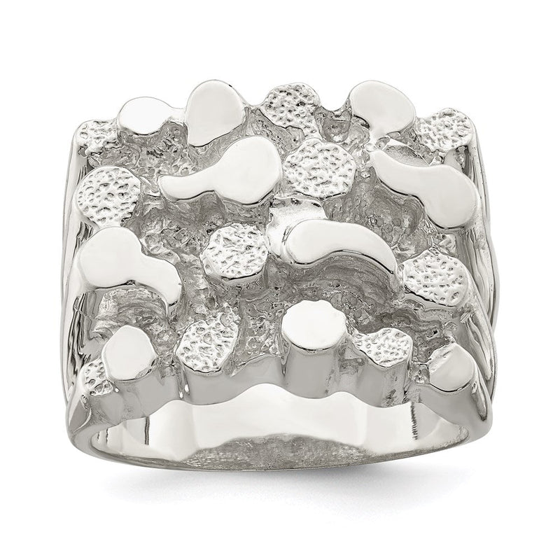 Sterlingsilber Herren Nugget Ring