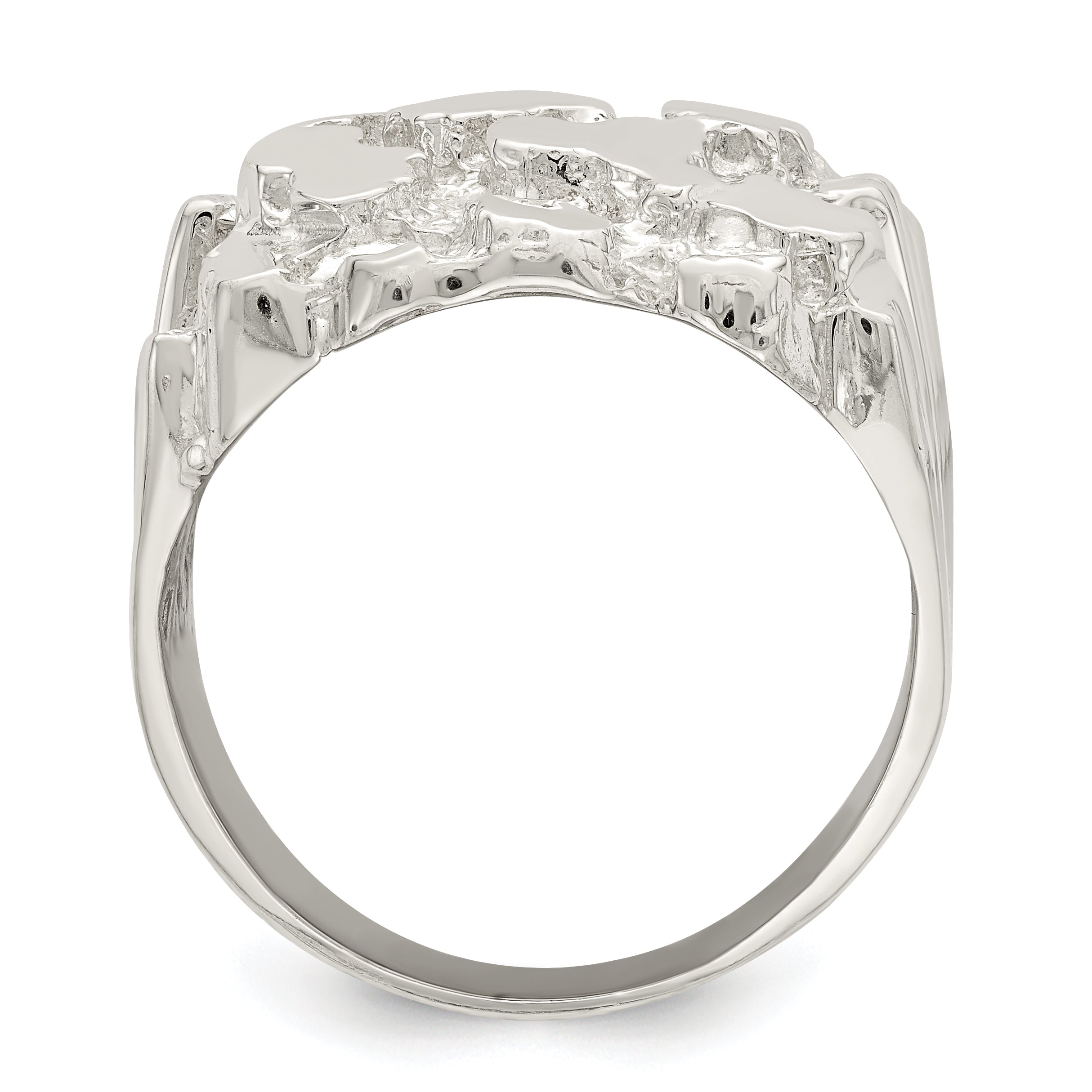 Sterlingsilber Herren Nugget Ring