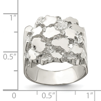 Sterlingsilber Herren Nugget Ring