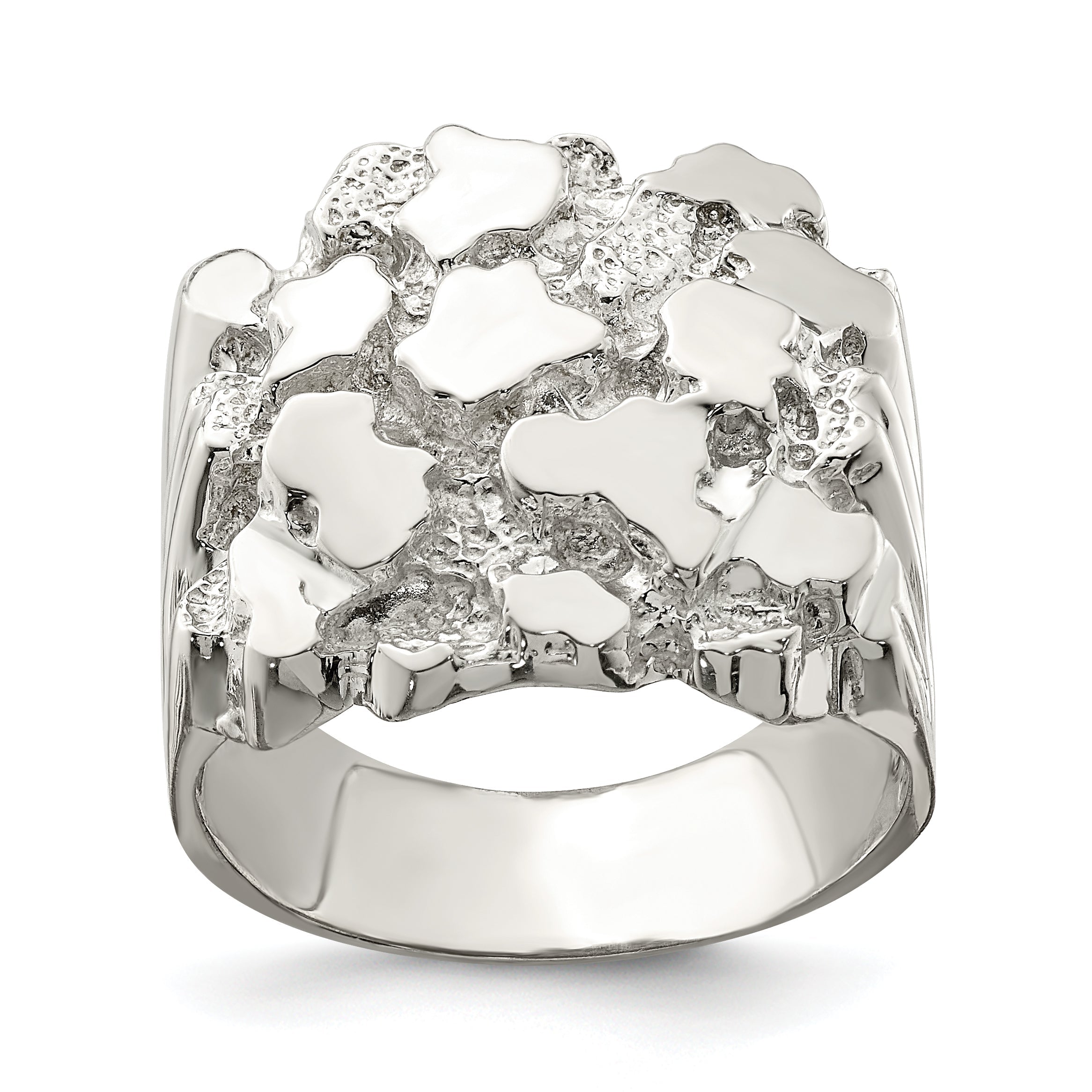 Sterlingsilber Herren Nugget Ring