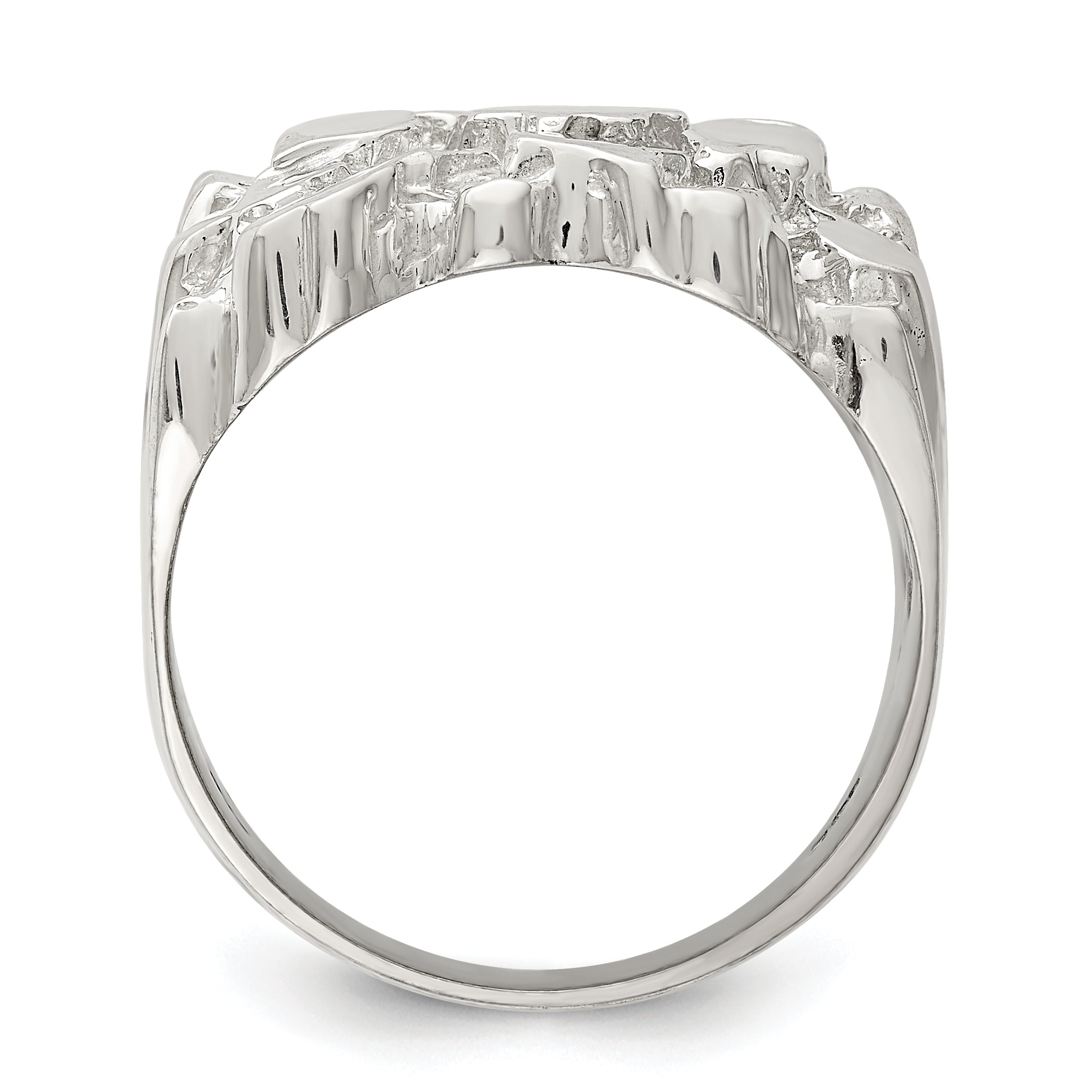 Sterlingsilber Herren Nugget Ring