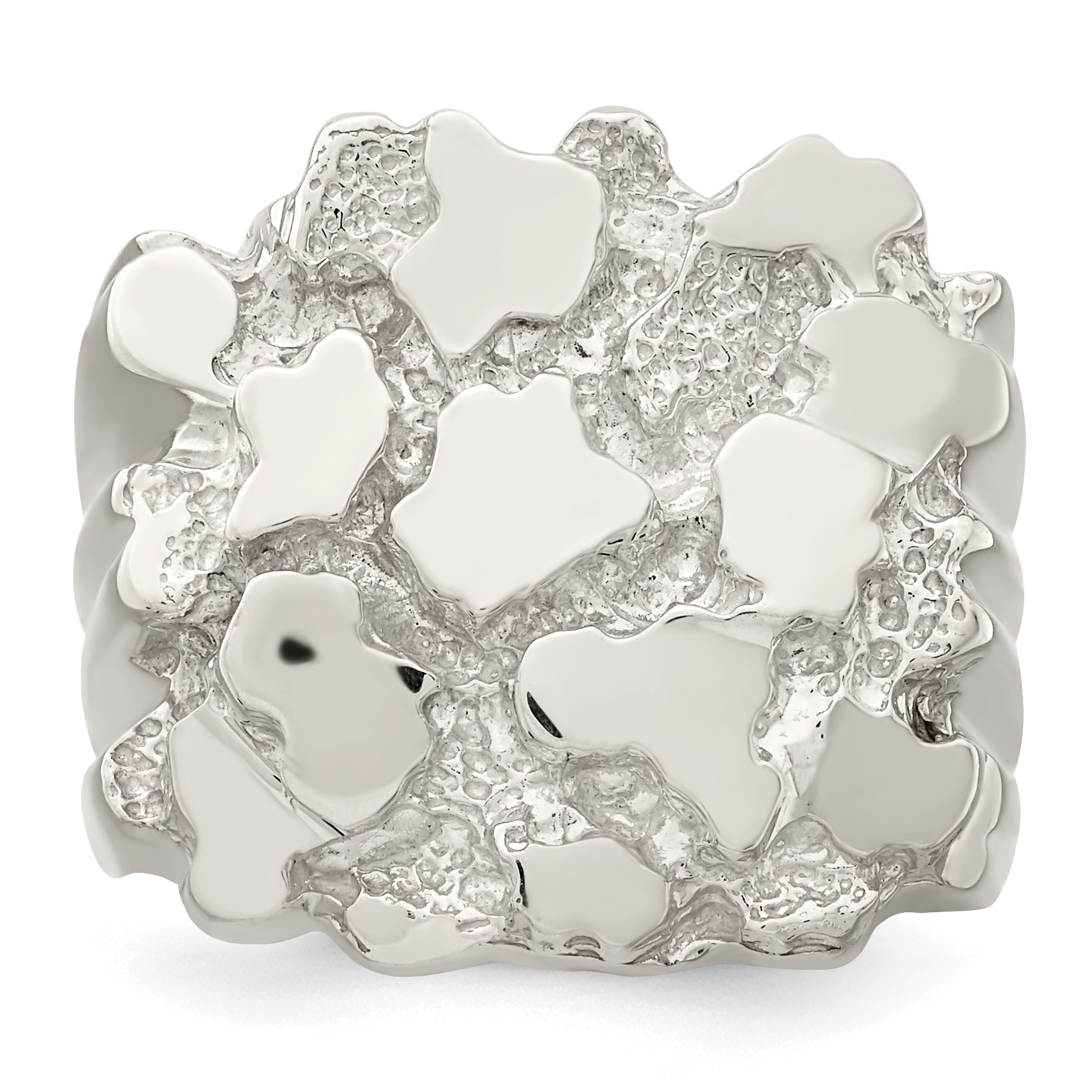 Sterlingsilber Herren Nugget Ring