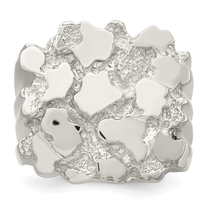 Sterlingsilber Herren Nugget Ring