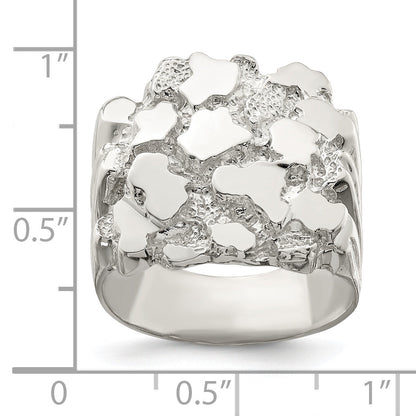 Sterlingsilber Herren Nugget Ring