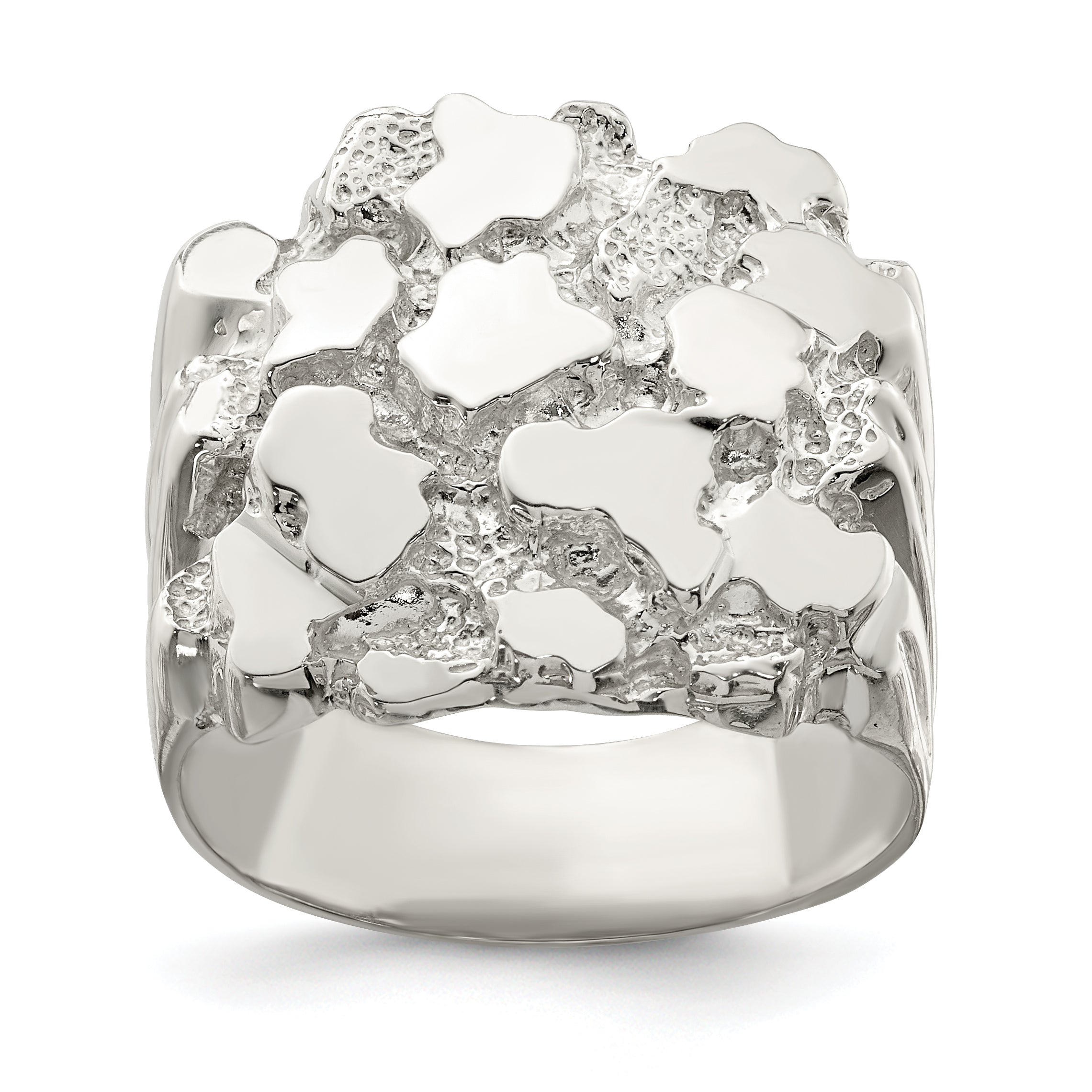 Sterlingsilber Herren Nugget Ring