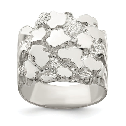 Sterlingsilber Herren Nugget Ring