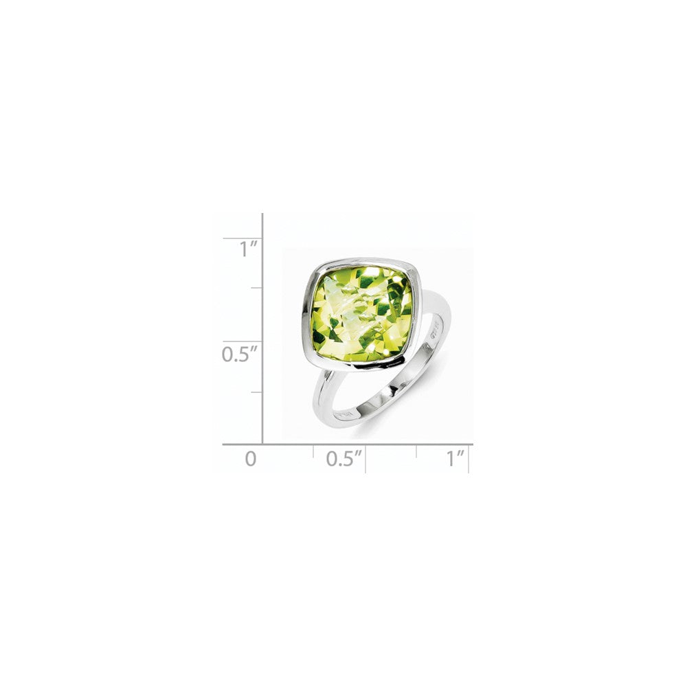 Sterlingsilber Zitrone Quarz Ring (size 9 Nur)