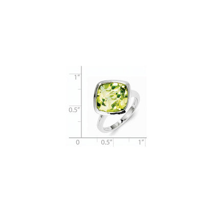 Sterlingsilber Zitrone Quarz Ring (size 9 Nur)