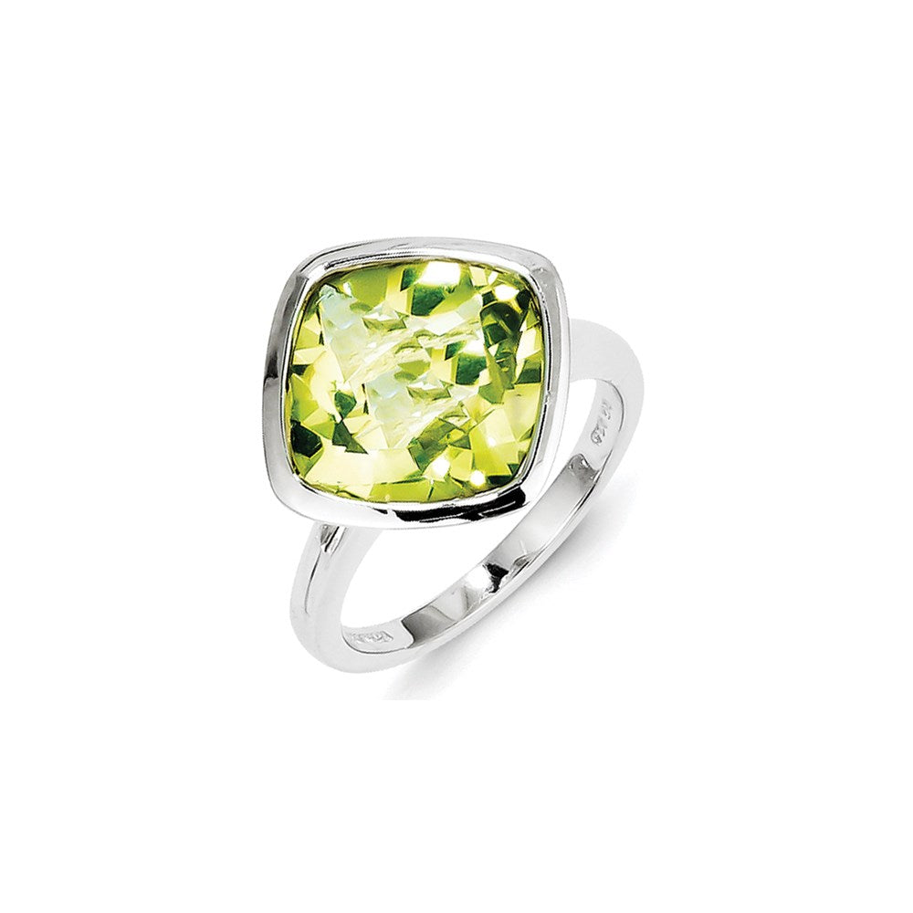 Sterlingsilber Zitrone Quarz Ring (size 9 Nur)